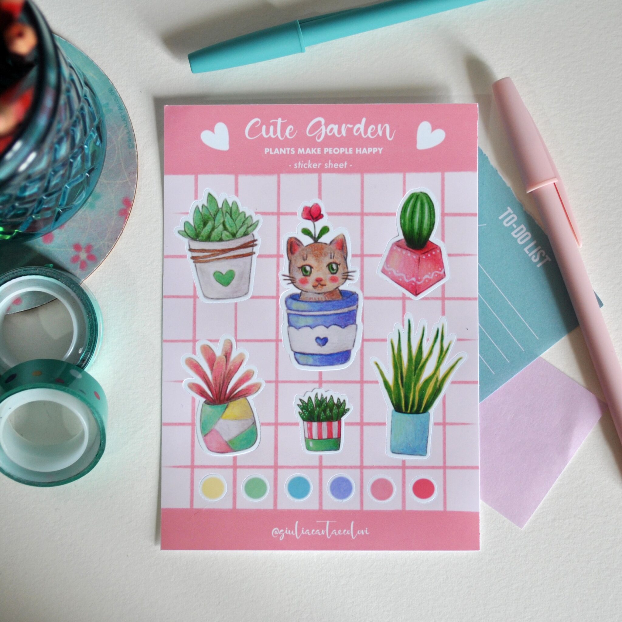 Stickers-handamade-stationery-cute-garden-Giulia-Carta-e-Colori